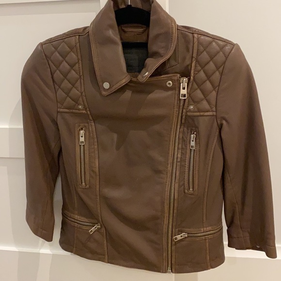 All Saints Leather Jacket -US size 2 - Picture 3 of 9